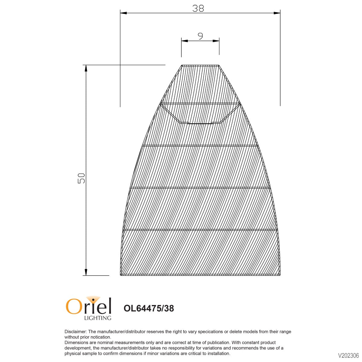 ODEN.38 NATURAL RATTAN SHADE E27 - OL64475/38