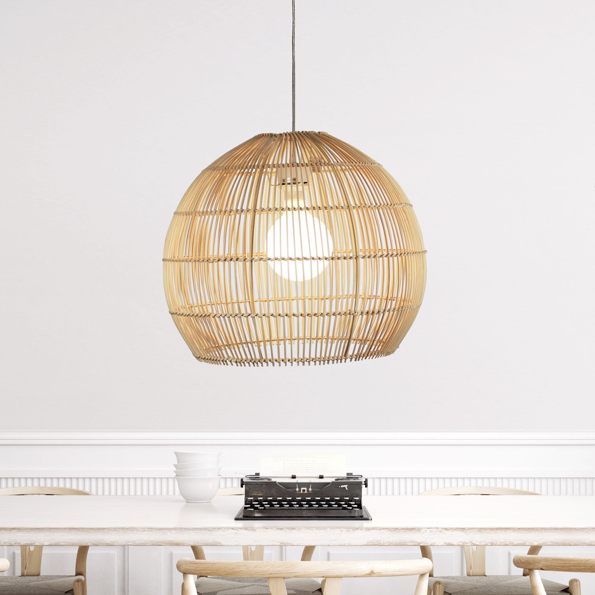 BATU.48 NATURAL RATTAN SHADE E27 - OL64479/48