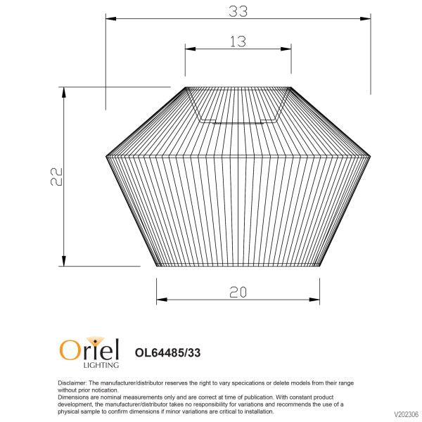 PADANG.33 STRING SHADE ONLY E27 - OL64485/33