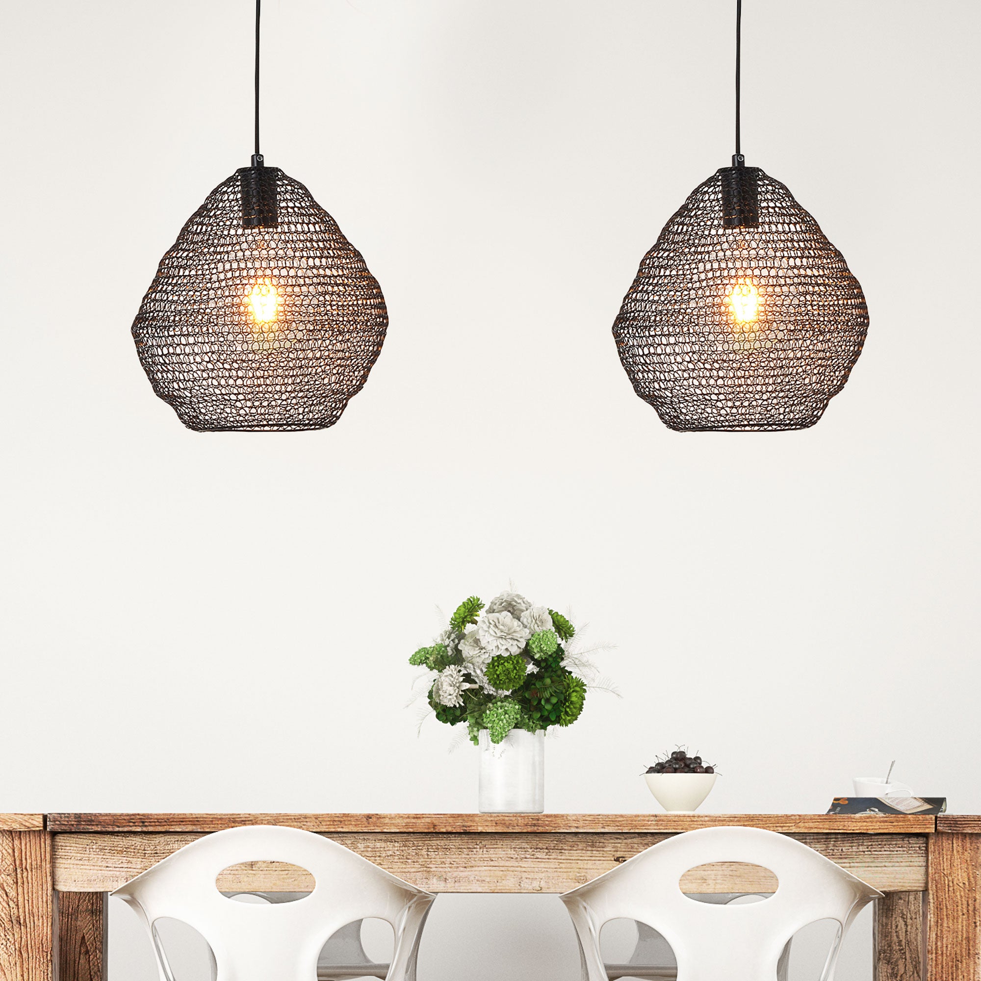 MUDAG.30 MEDIUM MESH PENDANT BLACK - OL64522BK