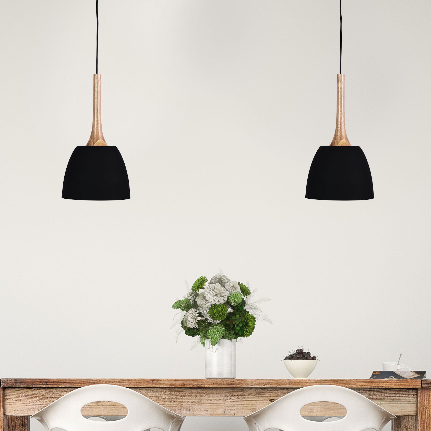 MALT.22 Black Urban Retro Industrial Style Pendant - OL64822BK