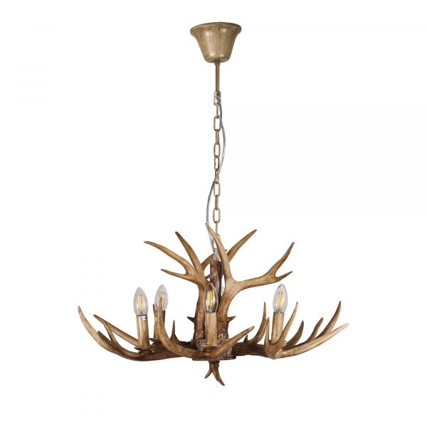 HYORT 6 LIGHT PENDANT KD NATURAL FINISH E14 OL65272/6