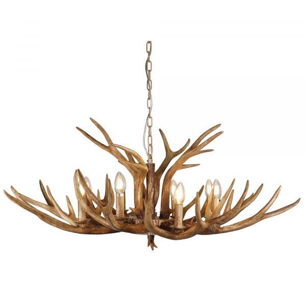 HYORT 8 LIGHT PENDANT KD NATURAL FINISH E14 OL65272/8
