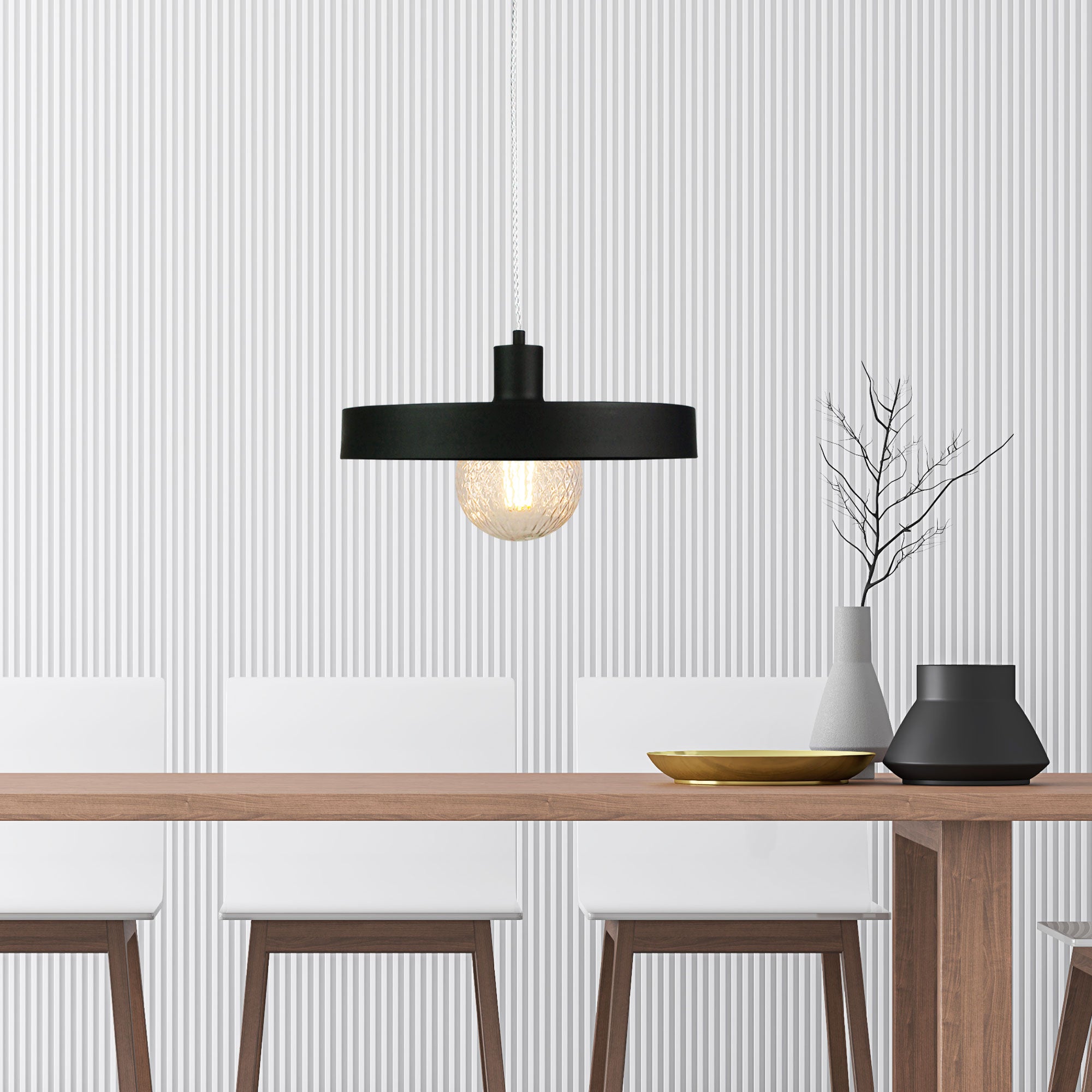 ORBIS.36 SINGLE PENDANT MATT BLACK - OL67431BK