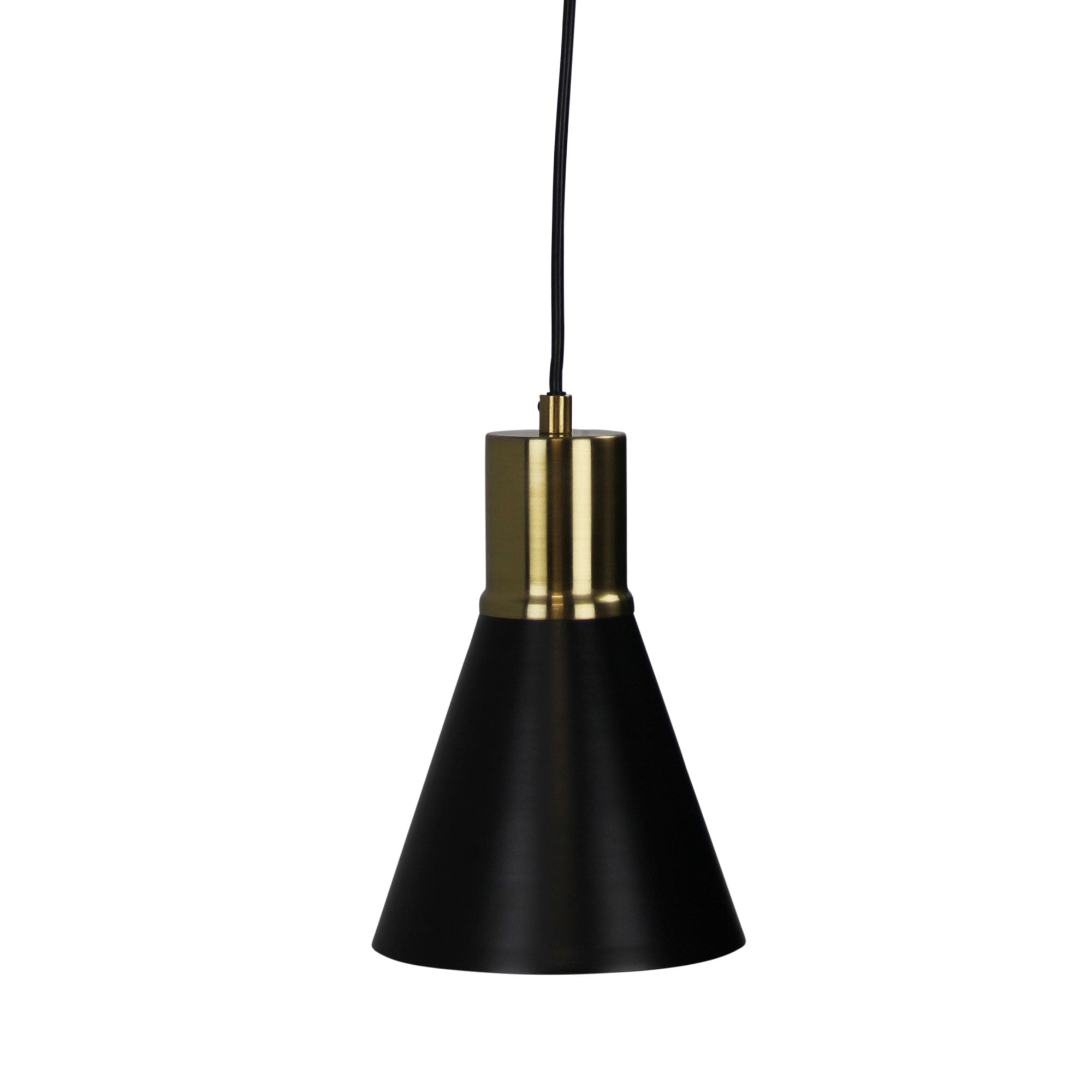 COMO SINGLE BRUSHED CHR & BLACK PENDANT - OL67511BC