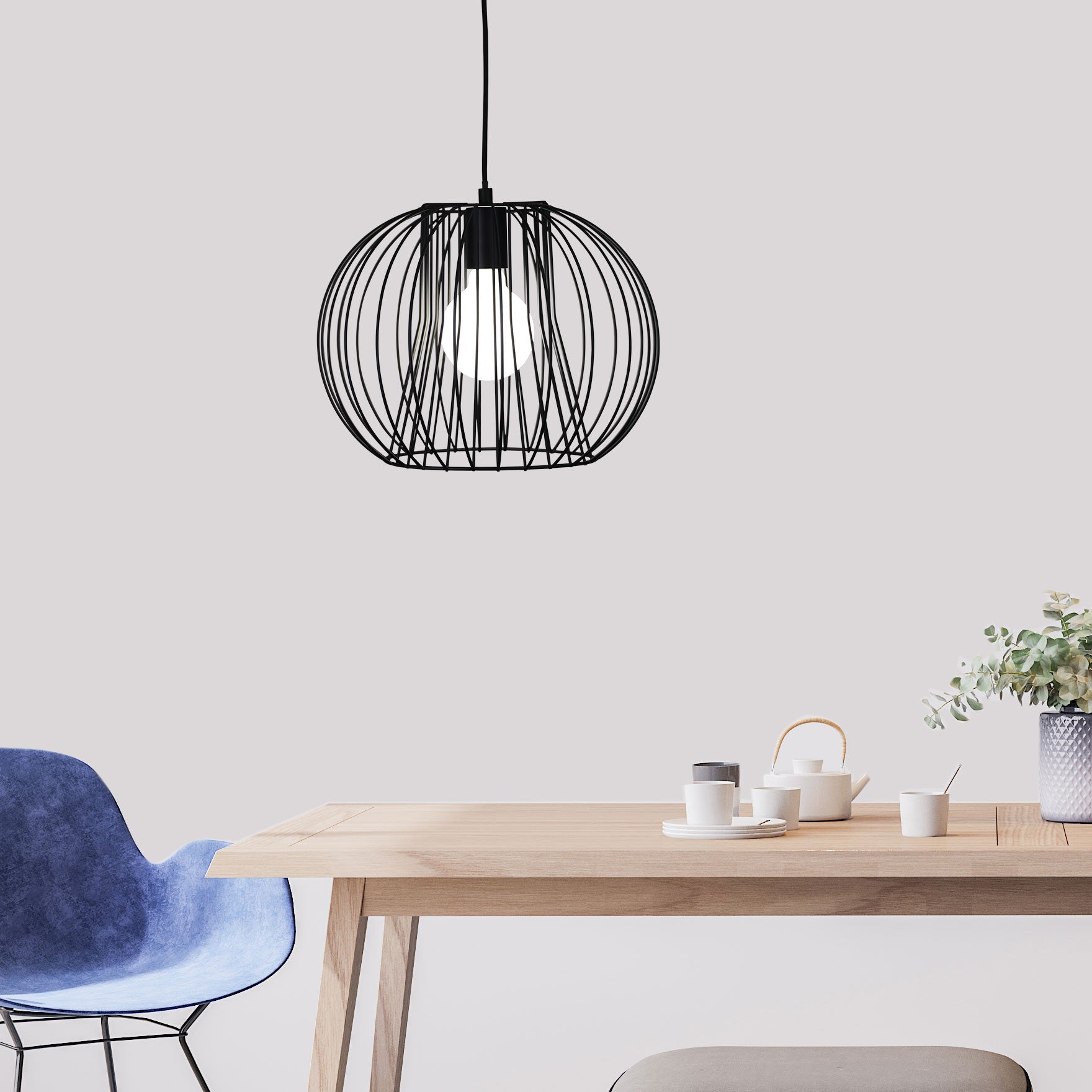 MALO.35 SINGLE WIRE PENDANT BLACK - OL68750/1BK