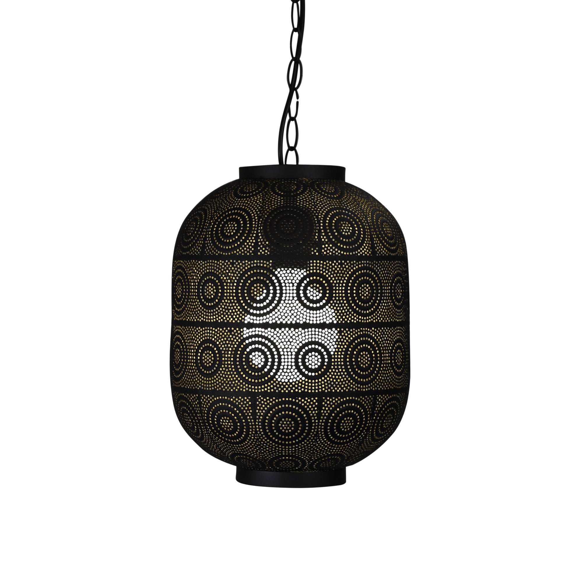 ALHAMBRA.25 Laser Cut Metal Pendant with Gold Inner - OL68831BK
