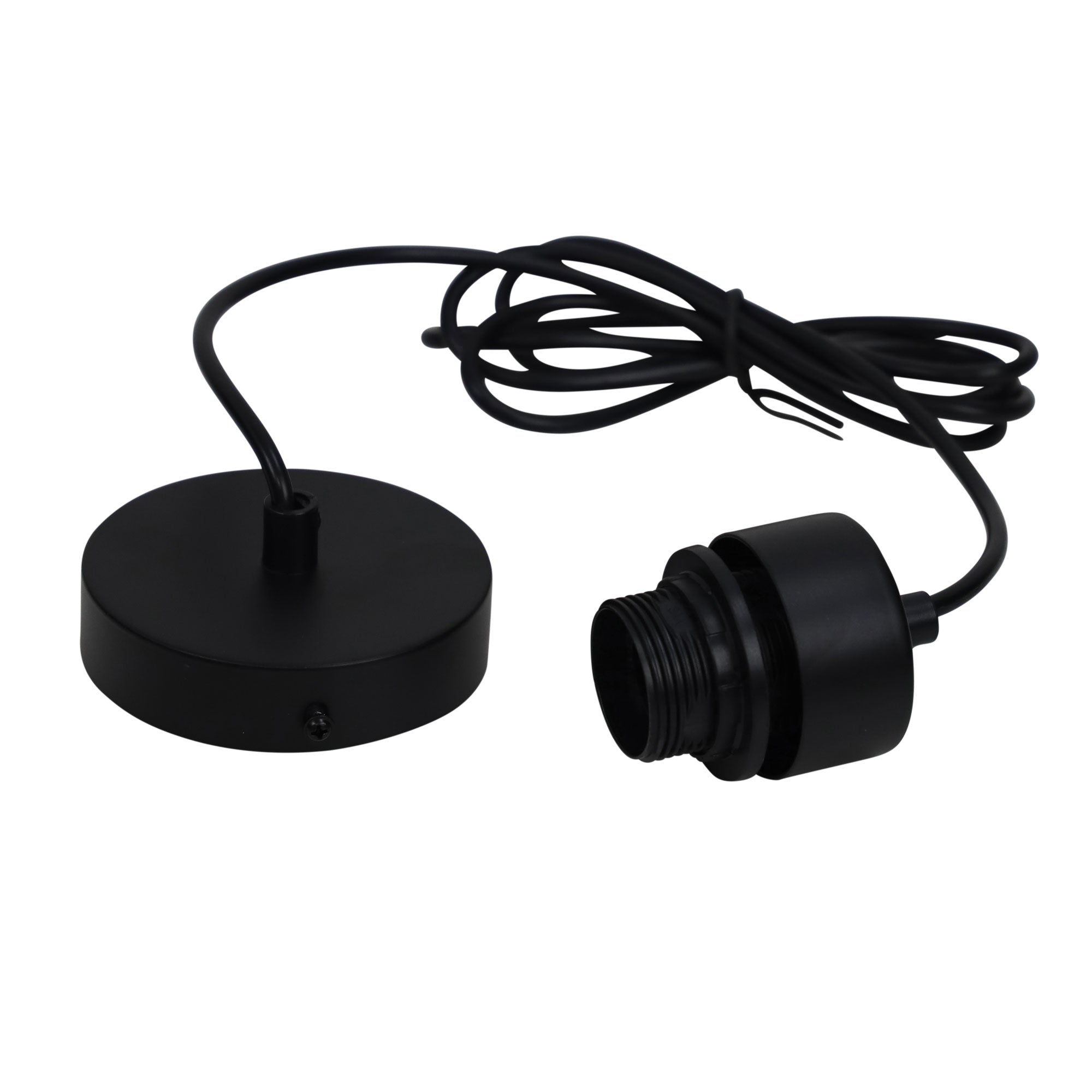 PARTI CORD SUSPENSION BLACK w/BLACK FLEX E27 - OL69253BK