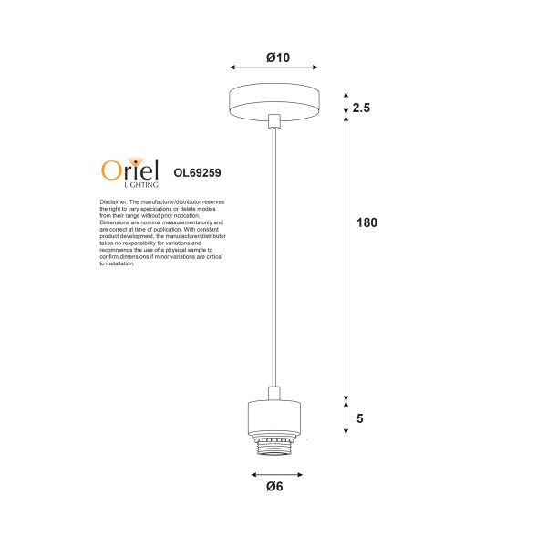 PARTI WOOD SUSPENSION WHITE OL69259WH