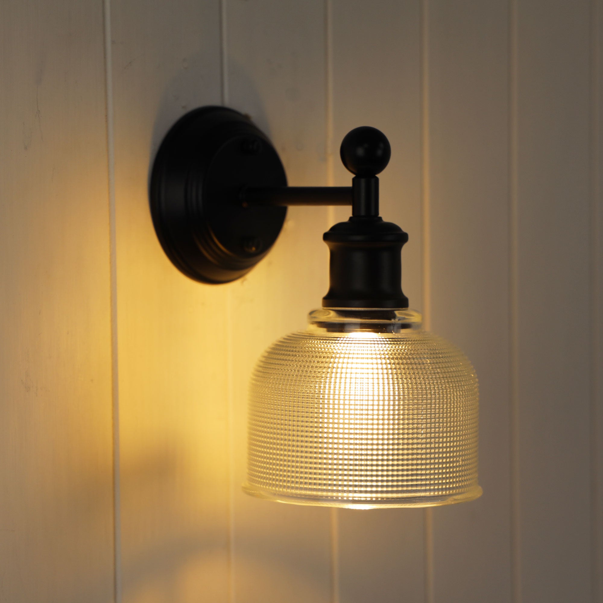 BRIGHTON WALL LIGHT BLACK/CLEAR - OL69371CL
