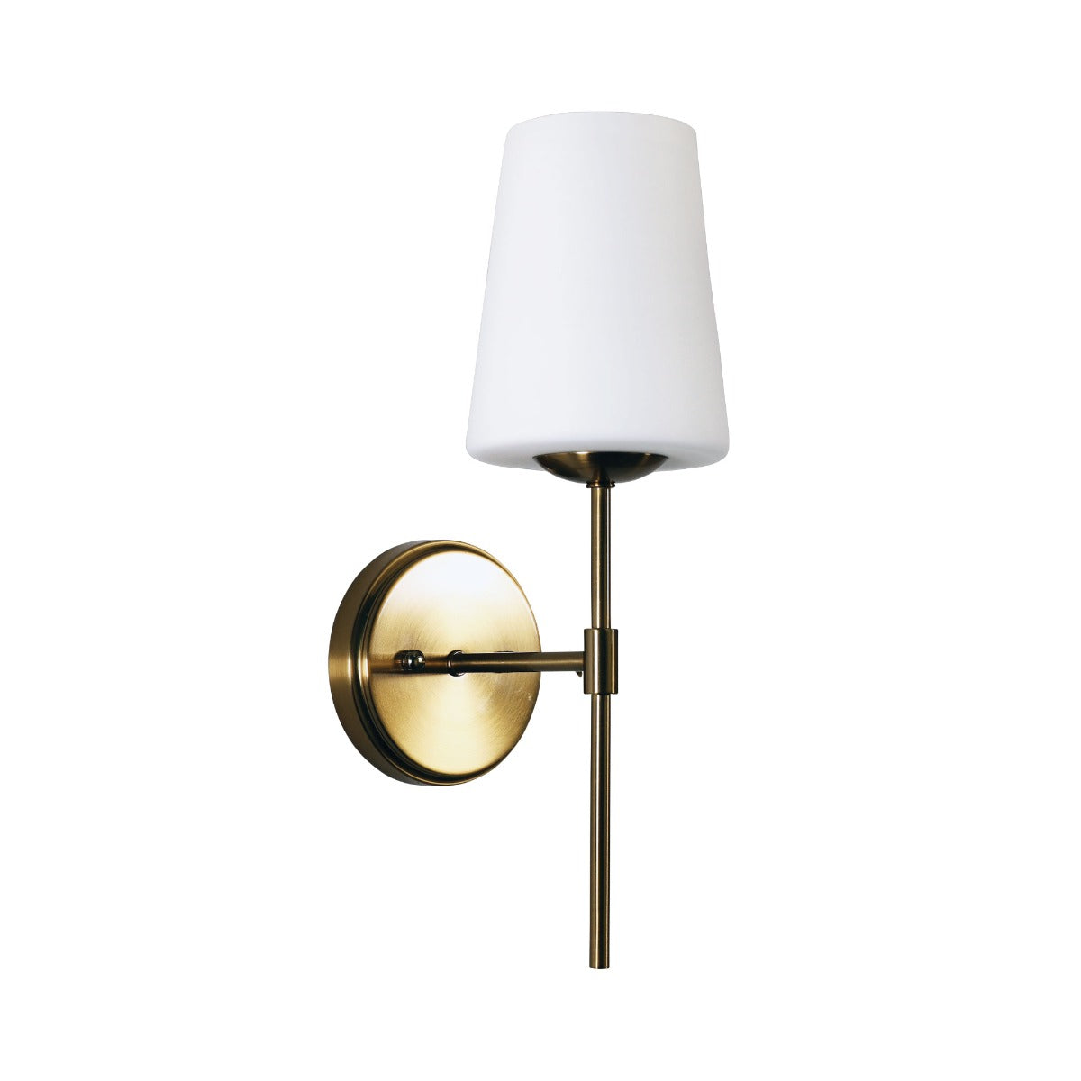 KINBURY WALL LIGHT SATIN BRASS WITH OPAL MATT GLASS OL69463SB
