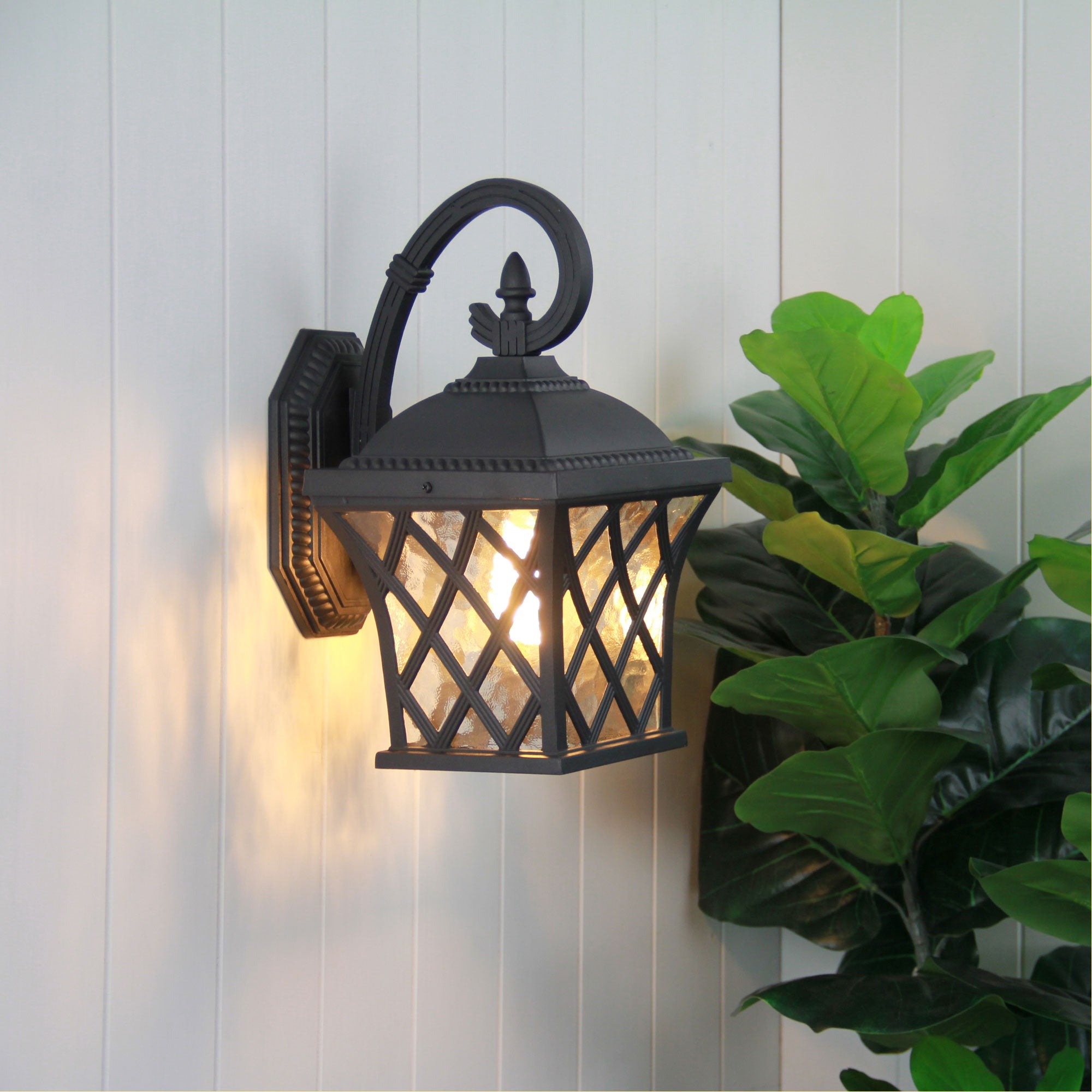 FAIRVIEW Black Outdoor Coach Wall Light - OL7351BK