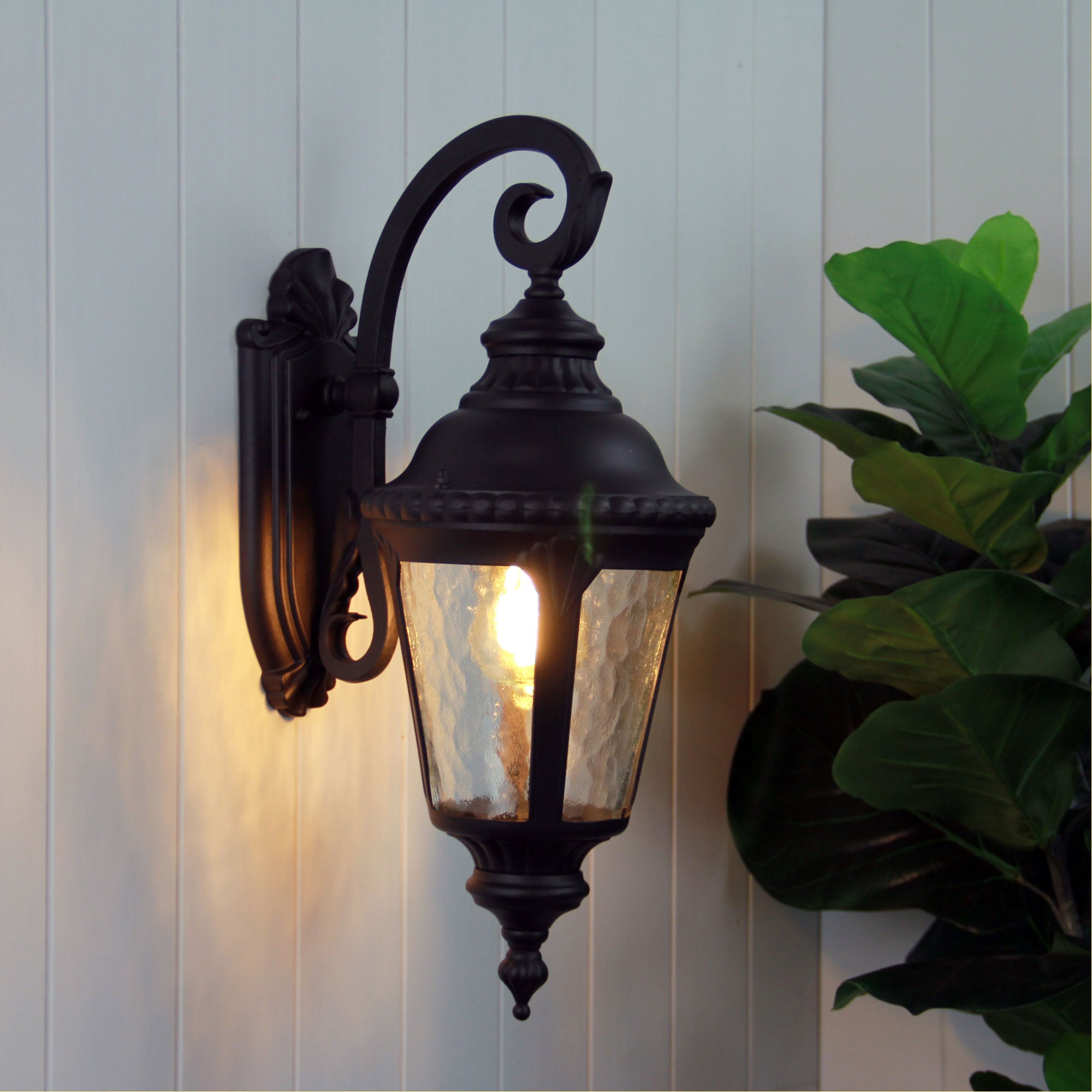 BRISTOL OUTDOOR WALL LIGHT DOWN BLACK - OL7361BK