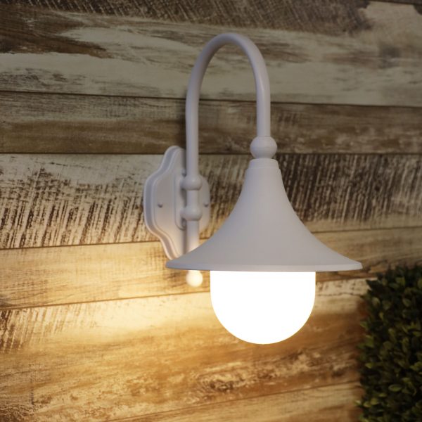 MOCA OUTDOOR WALL LIGHT WHITE & OPAL OL7865WH
