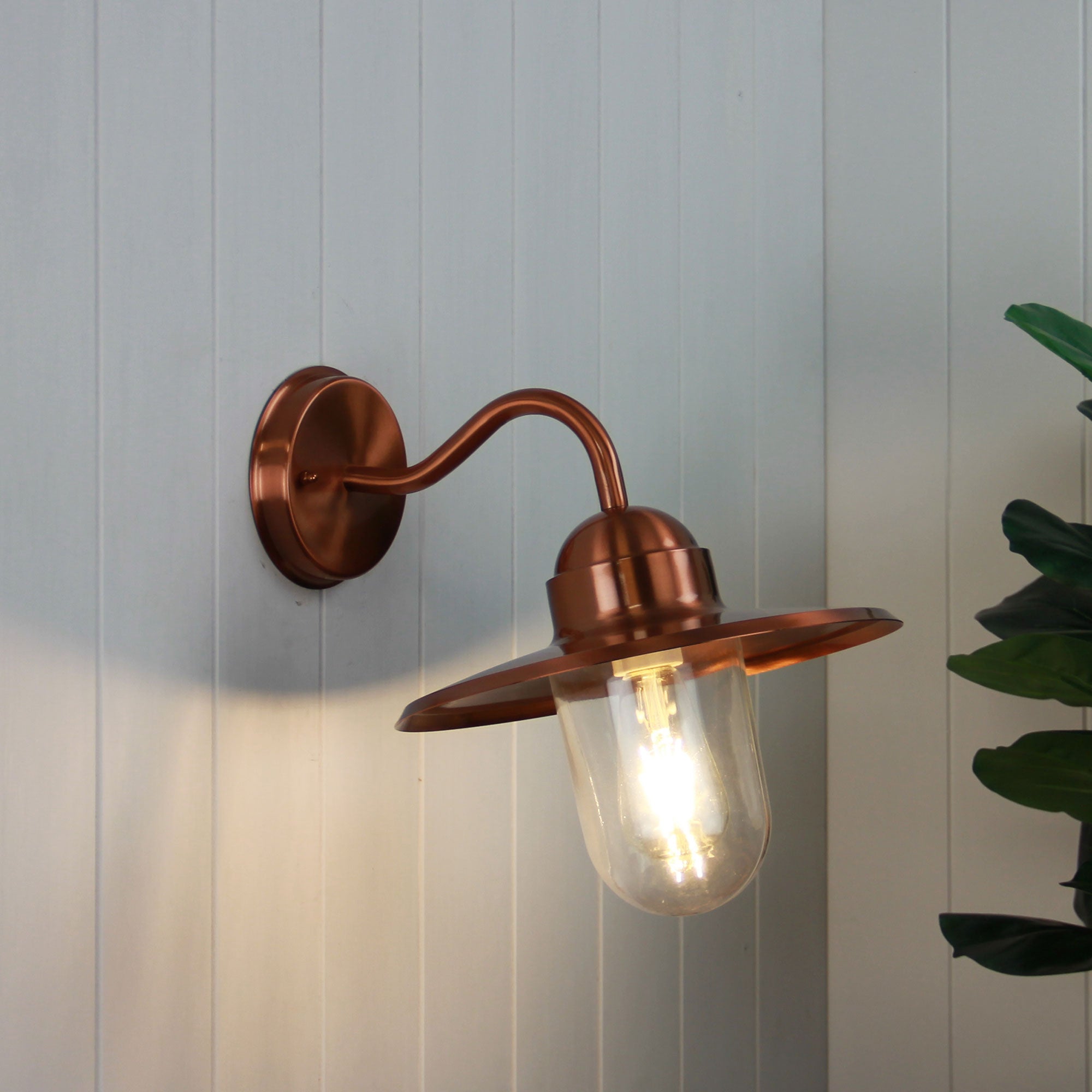 ALLEY Copper Retro Angled Outdoor Wall Light - OL7880CO