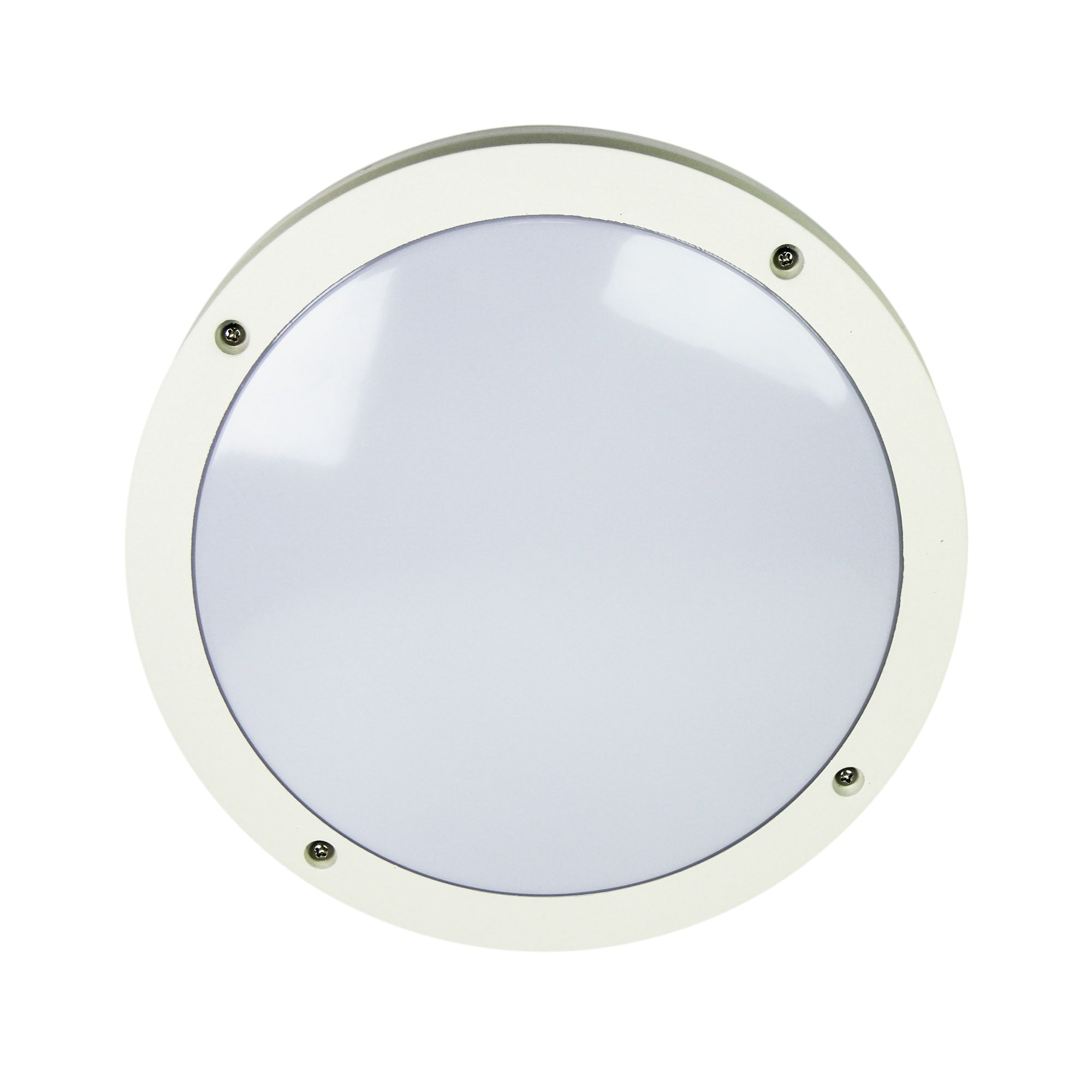 TONATO PLAIN White IP54 Outdoor Bulkhead in White - OL7901WH