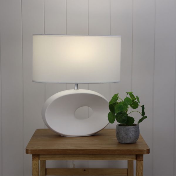 LOUISE COMPLETE TABLE LAMP WHITE OL90153WH