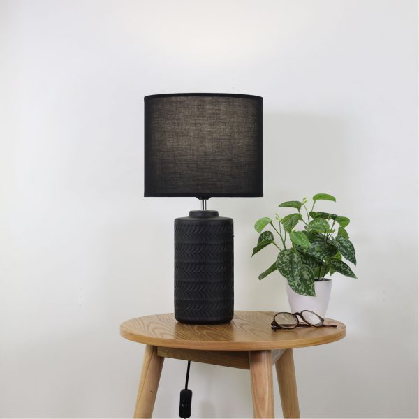 JENNY COMPLETE TABLE LAMP BLACK OL90161BK
