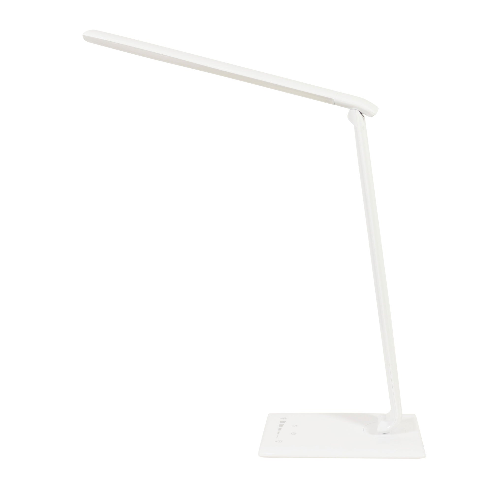 LUKE LED WHITE DESK LAMP TOUCH DIM USB PORT - OL92631WH