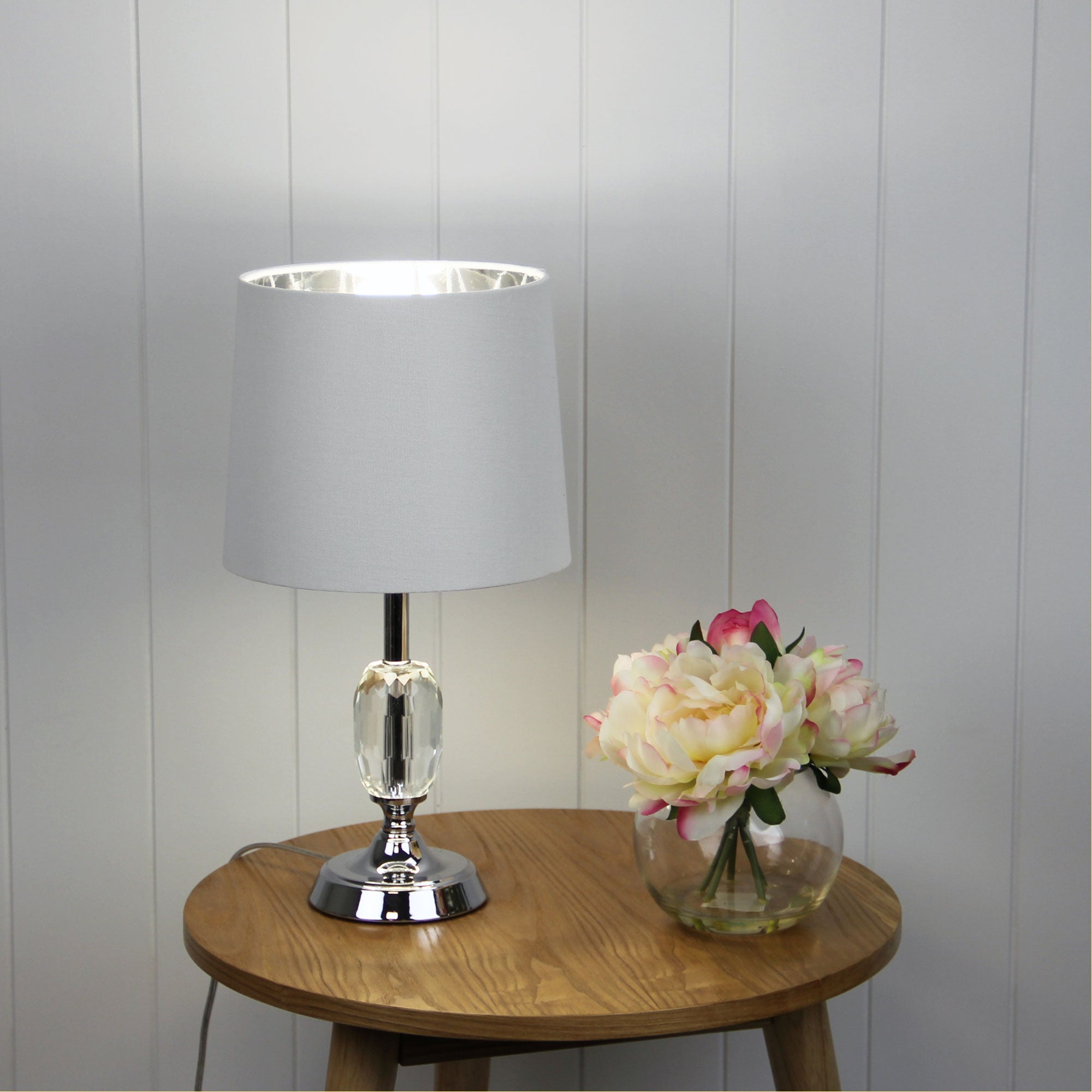 MAYA.3 Crystal and chrome complete table lamp - OL93473