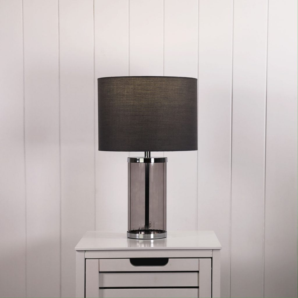 NIZIO GREY COMPLETE TABLE LAMP OL95715SM
