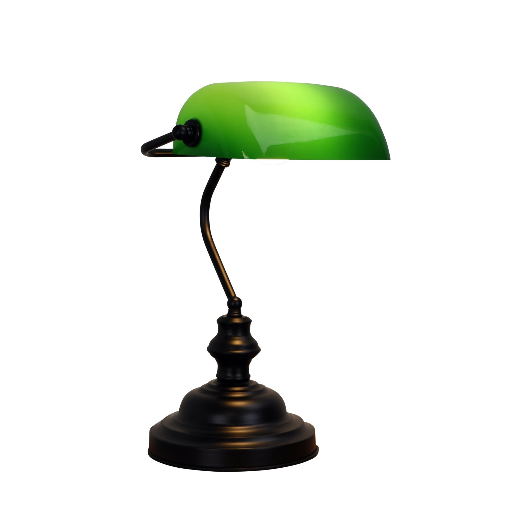 BANKERS LAMP BLACK / GREEN (switched) - OL99441BK