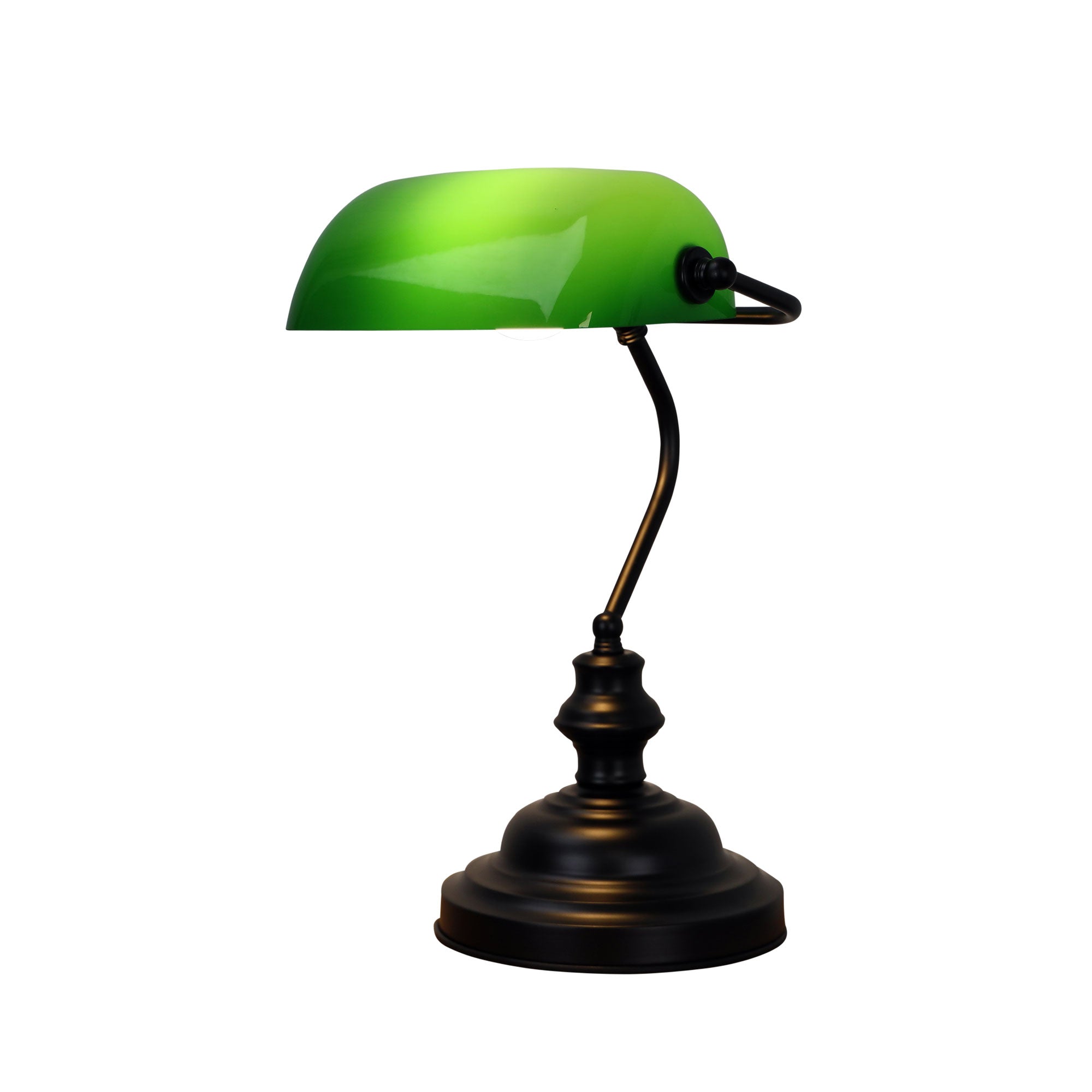 BANKERS LAMP TOUCH BLACK / GREEN ON-OFF - OL99458BK