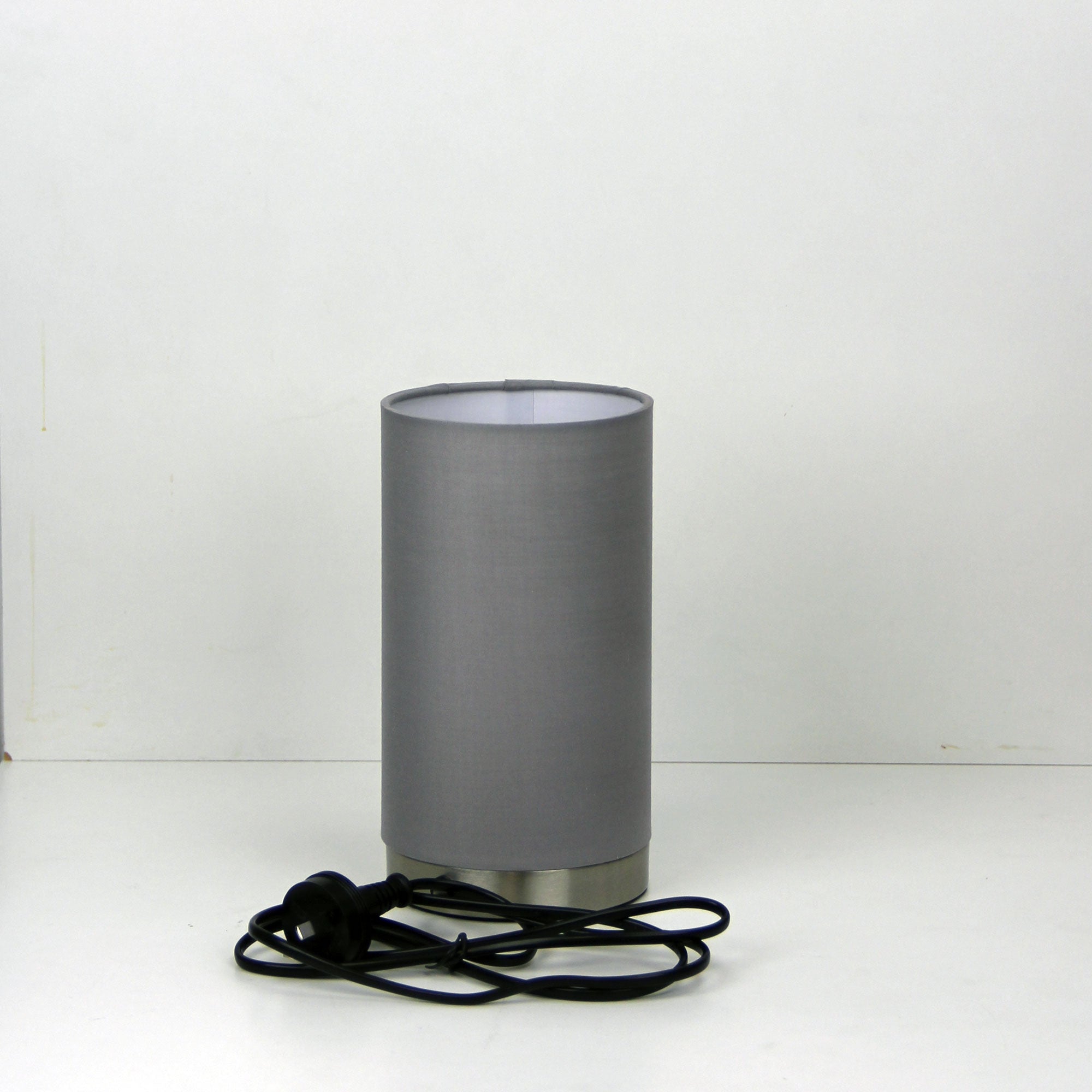 MANTEL TOUCH LAMP w/ GREY SHADE ON-OFF - OL99469GY