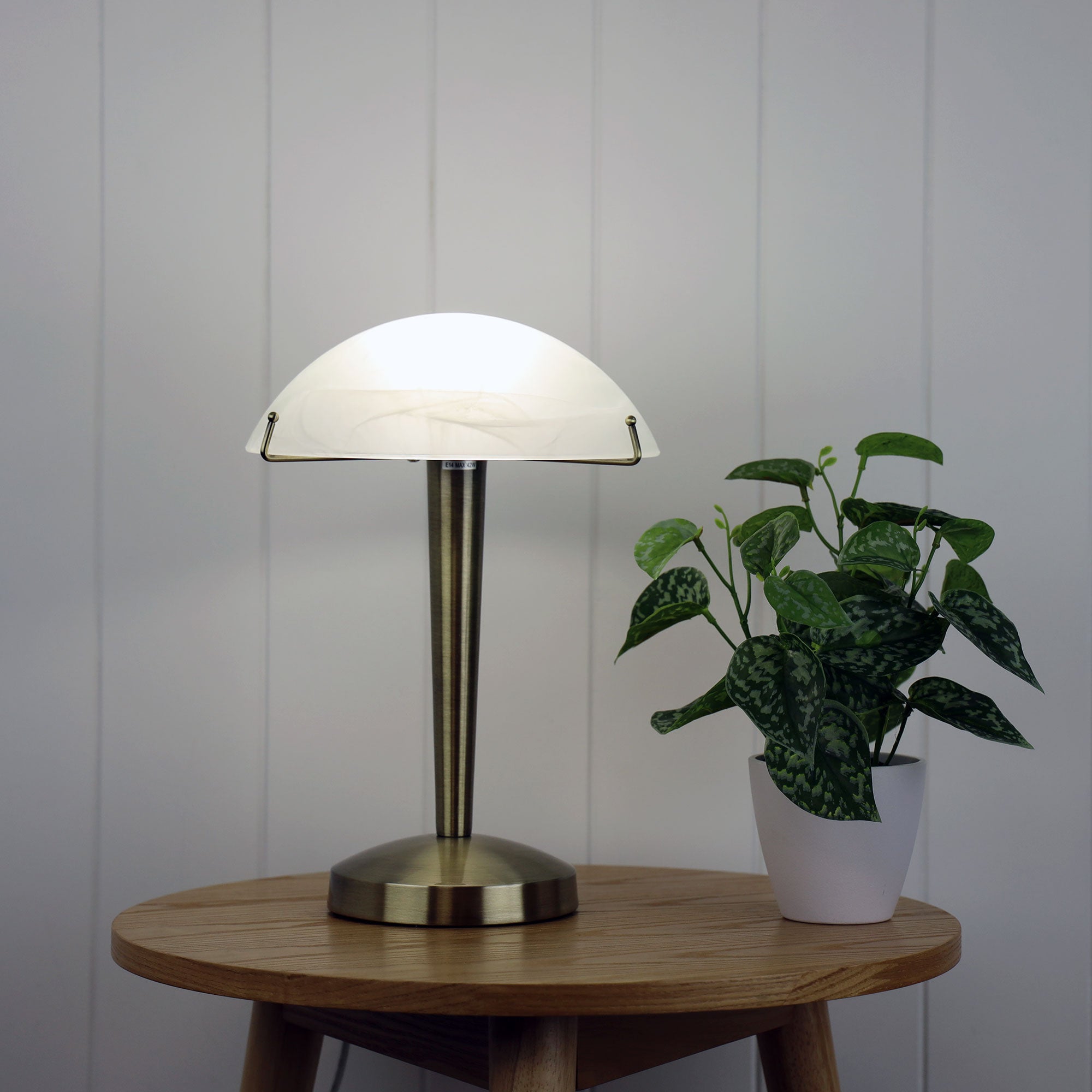 RUBY TOUCH LAMP ANTIQUE BRASS ON-OFF - OL99511AB