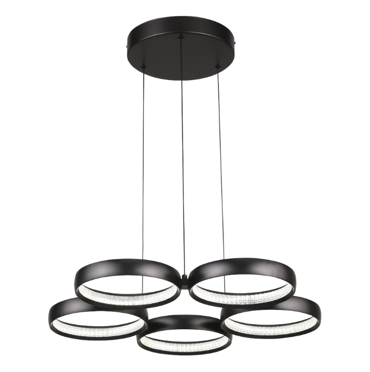 Olympus 5 Light LED Pendant Black - OLYM5PLEDBLK