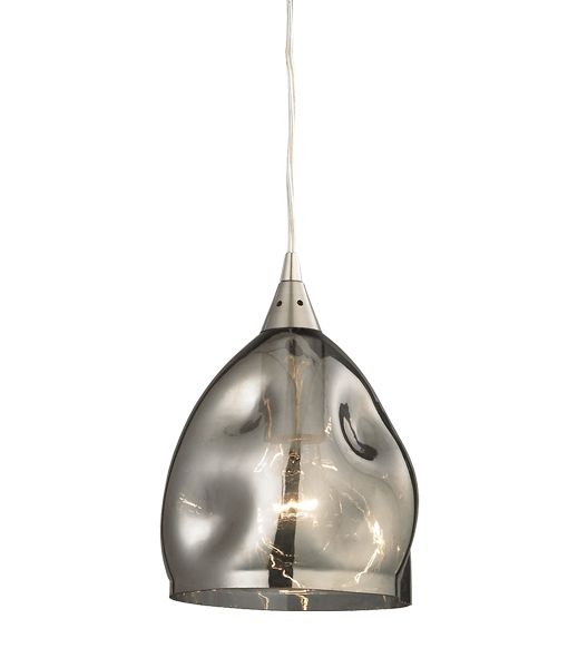 PENDANT ES 60W Chrome with Black Chrome Glass ELLIPSE ORDITO2 Cla Lighting