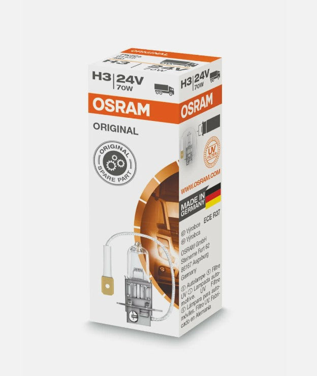 70 W H3 Clear Halogen Lamp, 64156 24 V, 650h - Osram