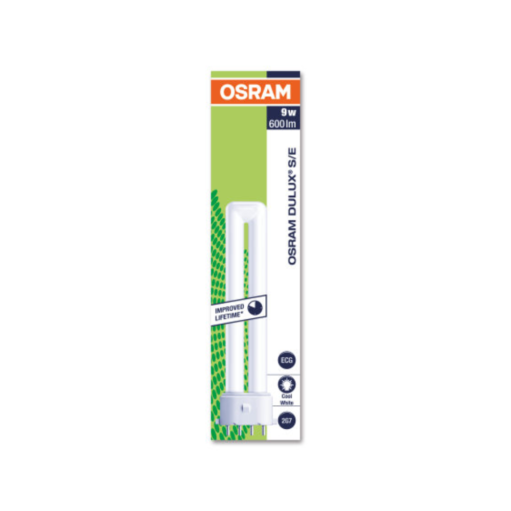 OSRAM EQUIVALENT DULUX S/E COOL WHITE 2G7 9W 600LM