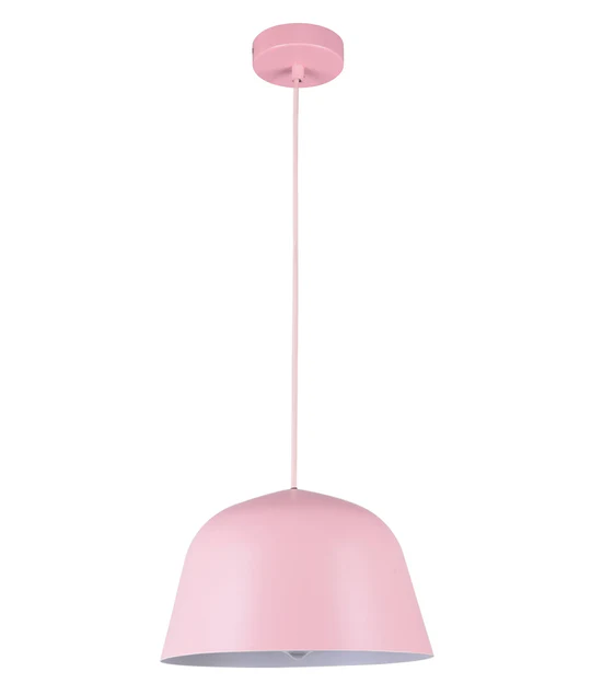 PENDANT ES 40W HAL Matte PNK Angled DOME PASTEL03A Cla Lighting
