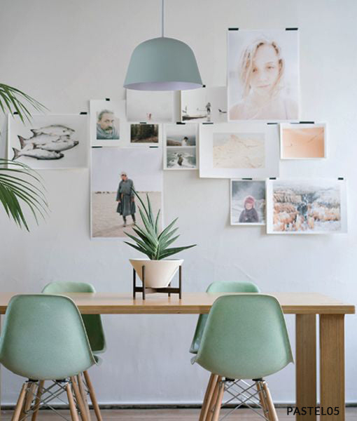 PENDANT ES 40W HAL Matte GREEN Angled Dome PASTEL05 Cla lighting