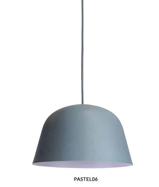PENDANT ES 40W HAL Matte BLUE Angled Dome PASTEL06 Cla Lighting