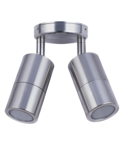 WALL MR16 X 2 (Max 20W HAL) 12V PILLAR D/ADJ TITANIUM PM2AT CLA Lighting