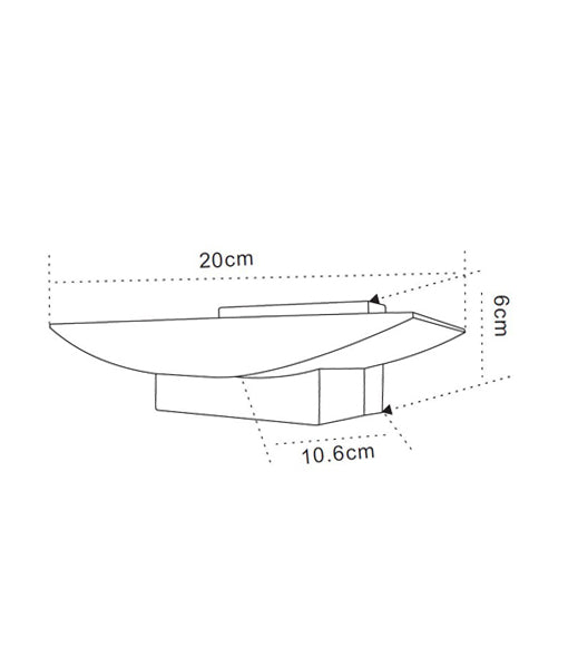 WALL INTERNAL S/M CITY LED MATT WH CURVED UPLIGHT Phoenix CLA Lighting