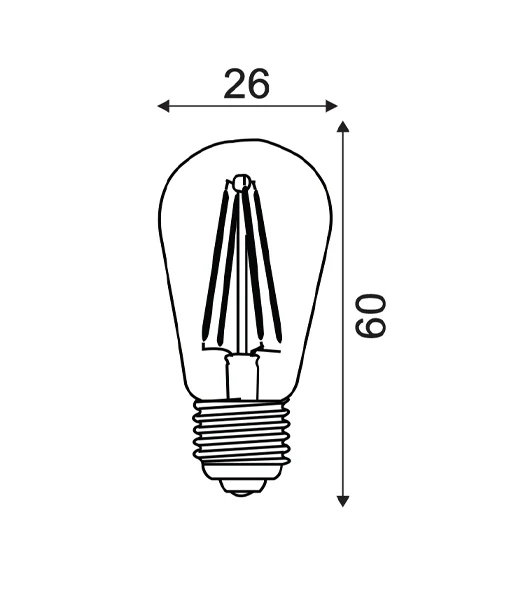 PILOT LED Pilot Filament Clear ST26 Globe PILOT01