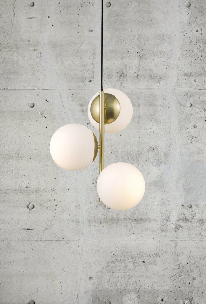 Lilly Pendant Metal, Glass Brass, Opal - 48603035