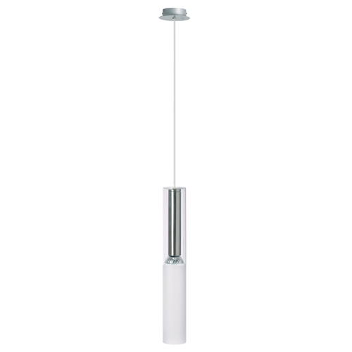 Modern Single Drop Pendant Satin Chrome, White 35W QH2123-1 Superlux