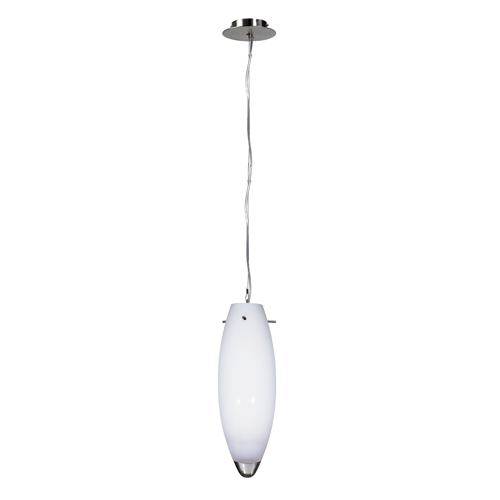 GU10 Tear Drop Euro Glass Pendants Chrome, White 35W QH4097-WH Superlux