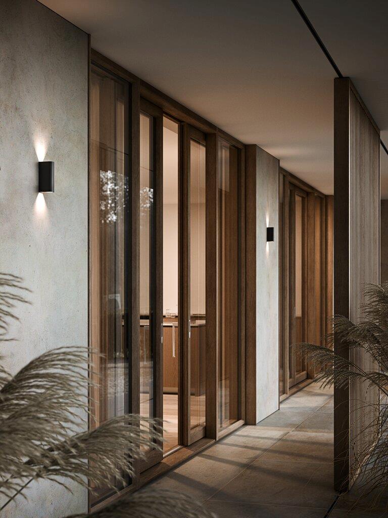 Calvi Wall Aluminium, Glass Black - 2019141003