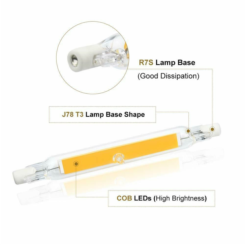 Lusion R7s 118mm 8W LED Retrofit Globe 850 lumen 2700K - LUS21122