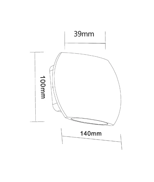 WALL EXTERNAL Curved Up/Down S/M LED REMO1 CLA Lighting