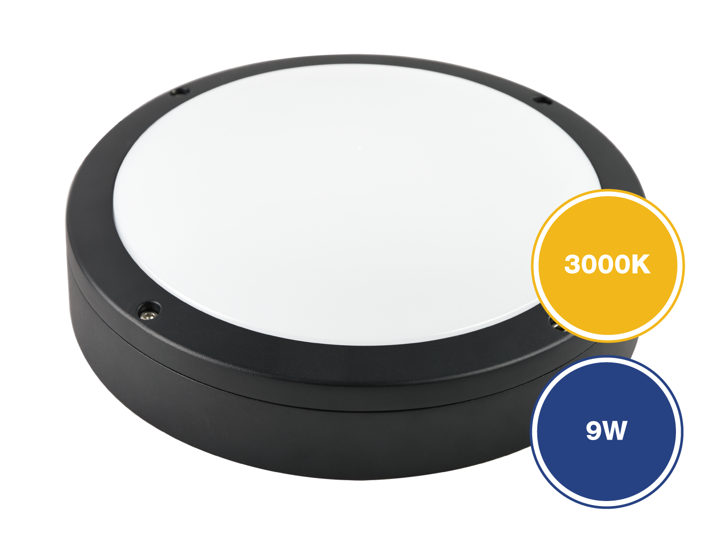 Rotunda IP65 Bunker 3000K Black - 282010