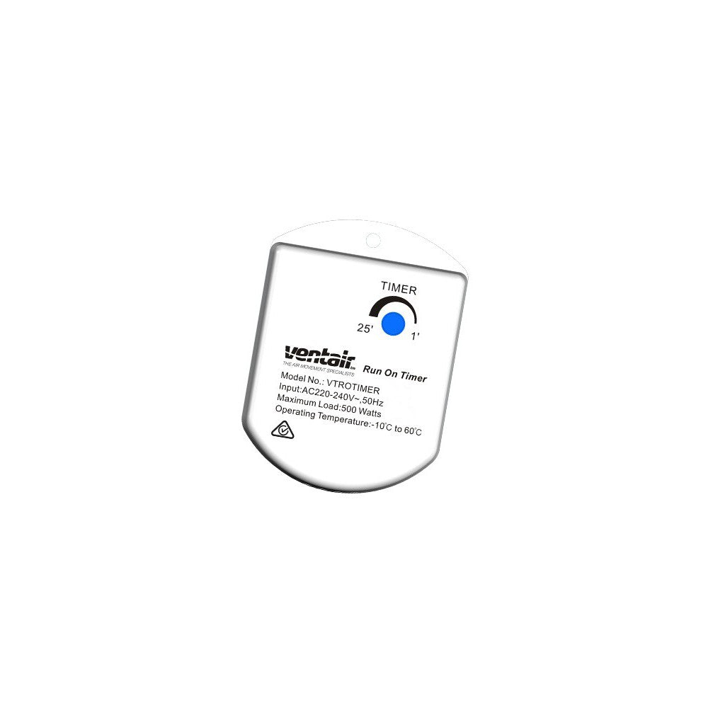 1-25min Adjustable Exhaust Fan Run on Timer VTROTIMER Ventair