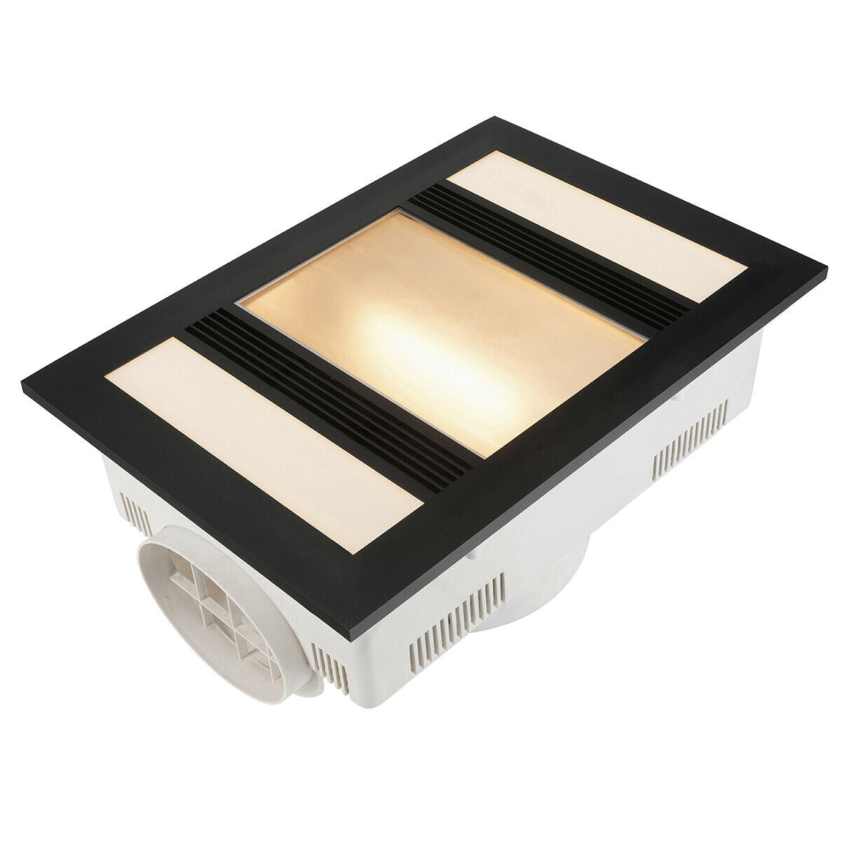 Brilliant Black Marvel LED Premium Bathroom 3 in 1 Heater Exhaust Fan Light - 21478/06
