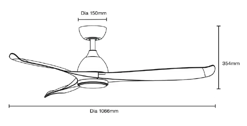 Scorpion DC 42" Smart WIFI Ceiling Fan with Dimmable CCT LED Light In White MSDC1033W