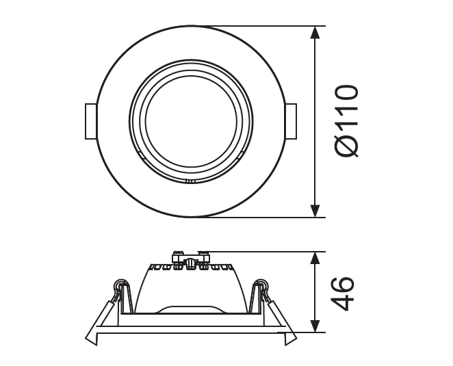Celeste Gimble FL 5000K Dimmable WH - 172077A